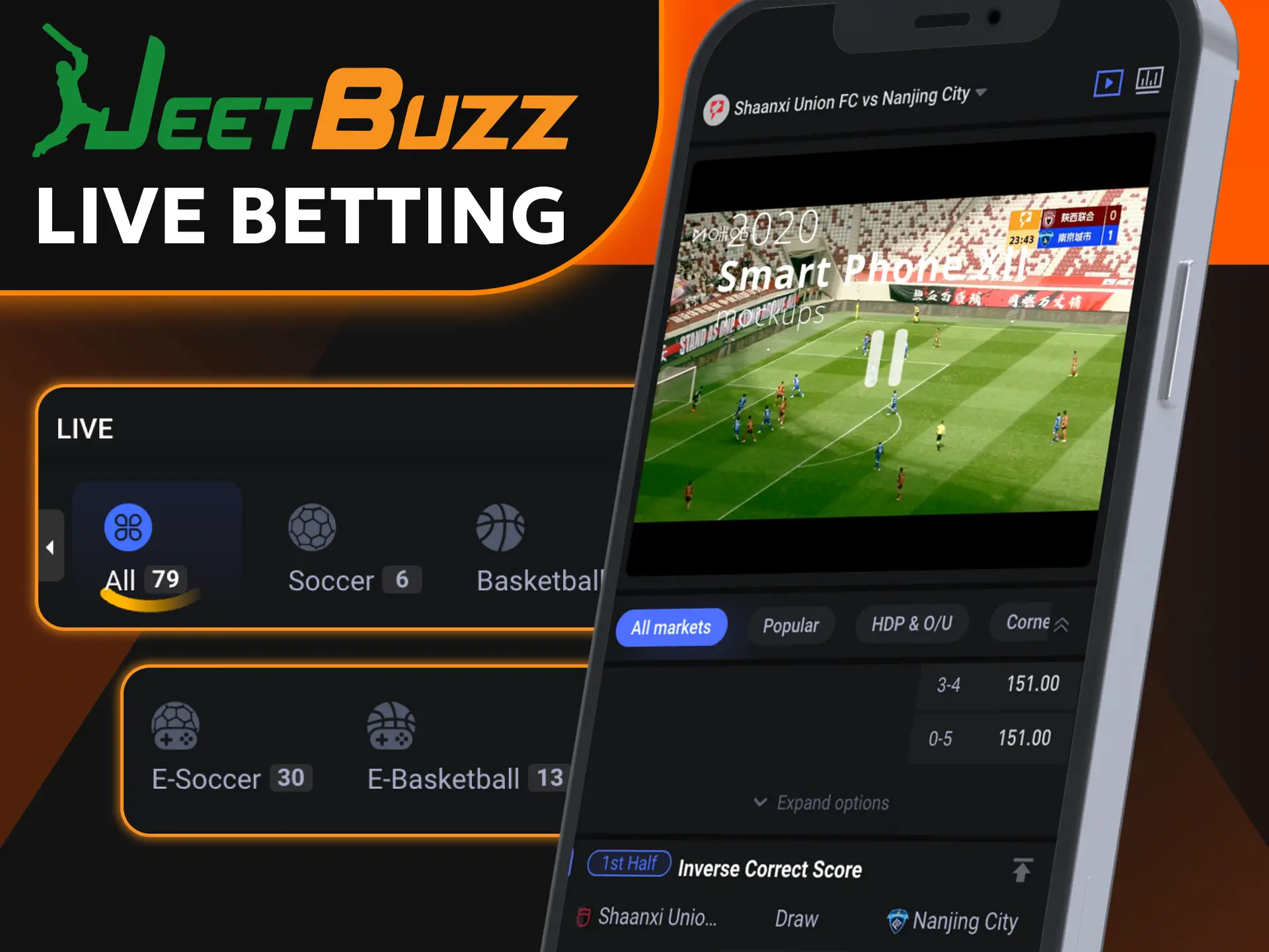 Place real-time live wagers during ongoing matches via Jeetbuzz app.