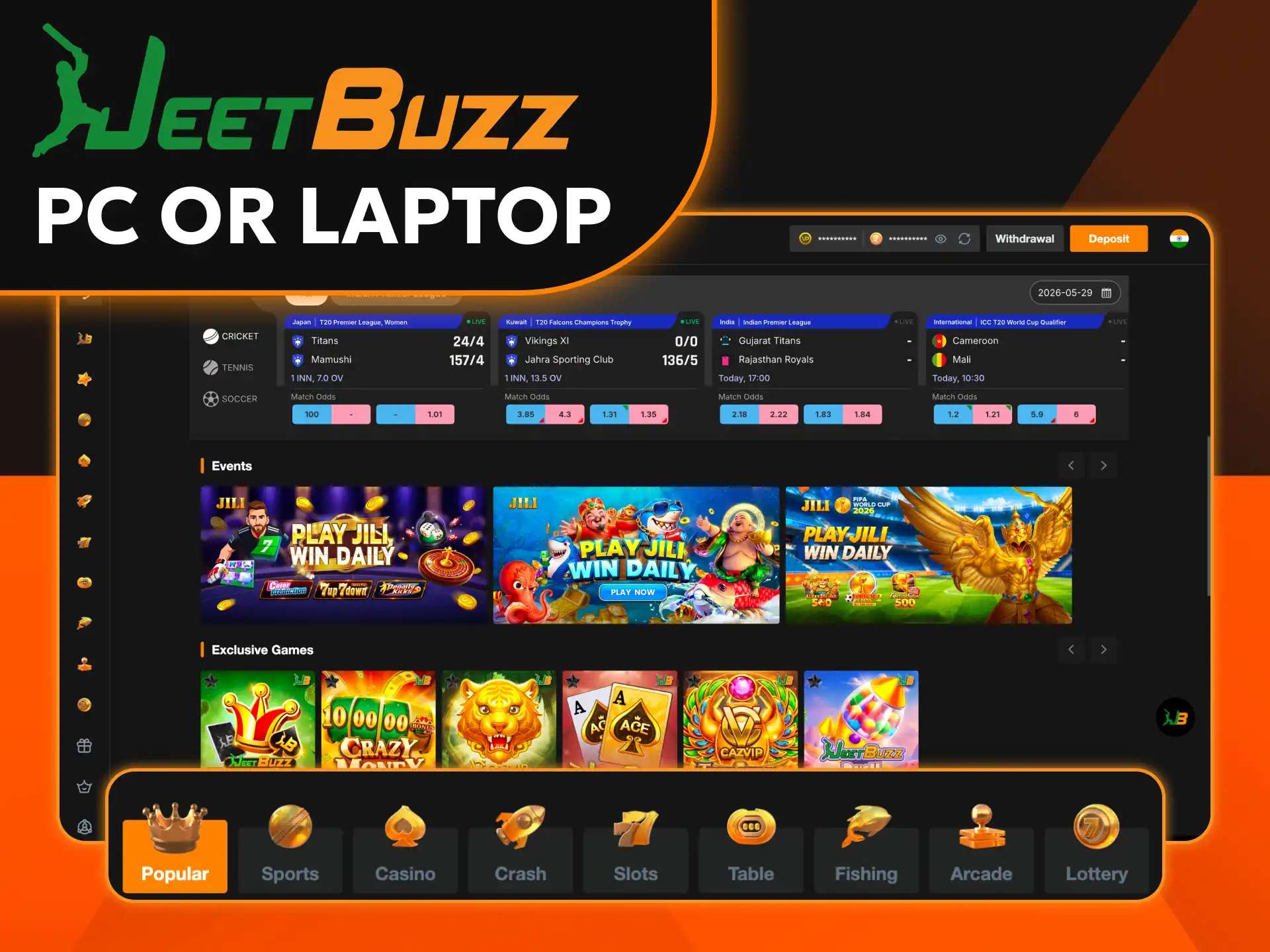 Study the essential technical parameters of the latest Jeetbuzz app.