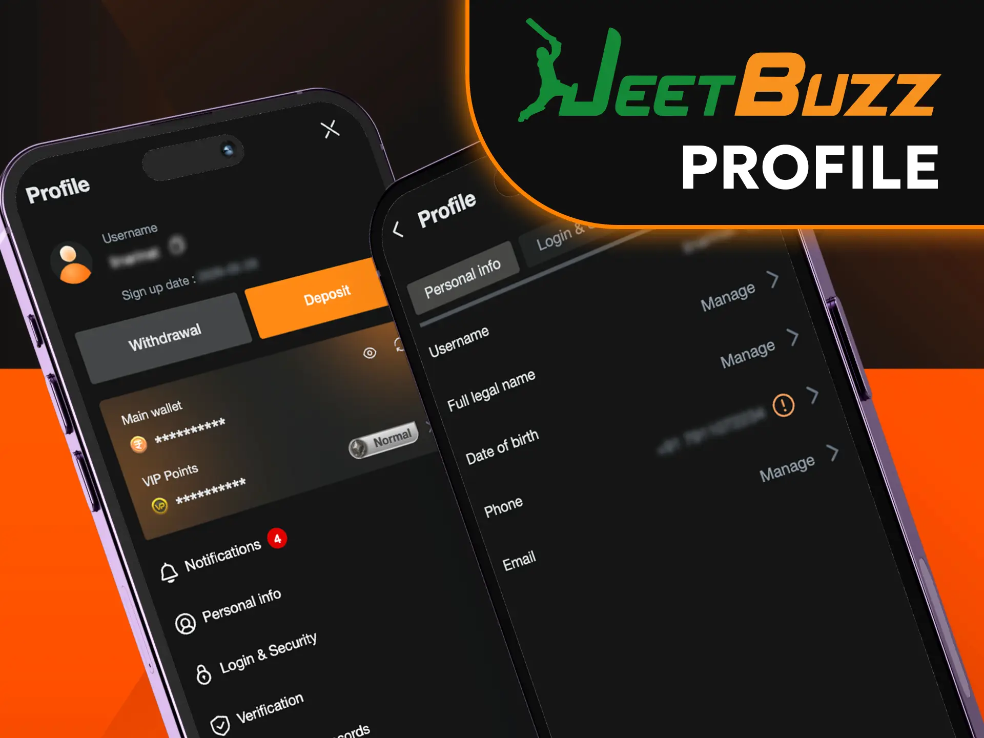 Update your personal details inside the safe Jeetbuzz app settings.