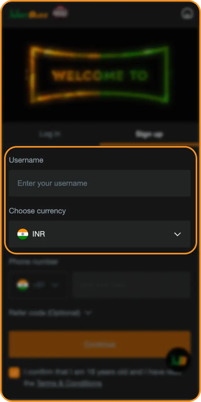 Create your account by filling out the form on Jeetbuzz cricket.