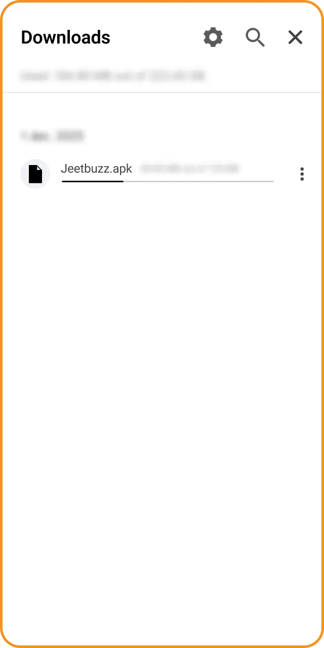 Install the APK file to complete the setup process for mobile.