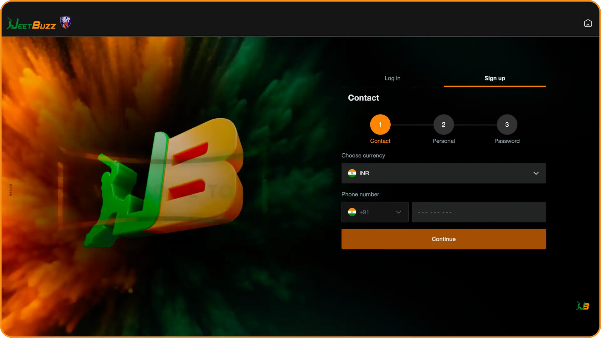 Create your account by completing the quick registration form on Jeetbuzz esports.