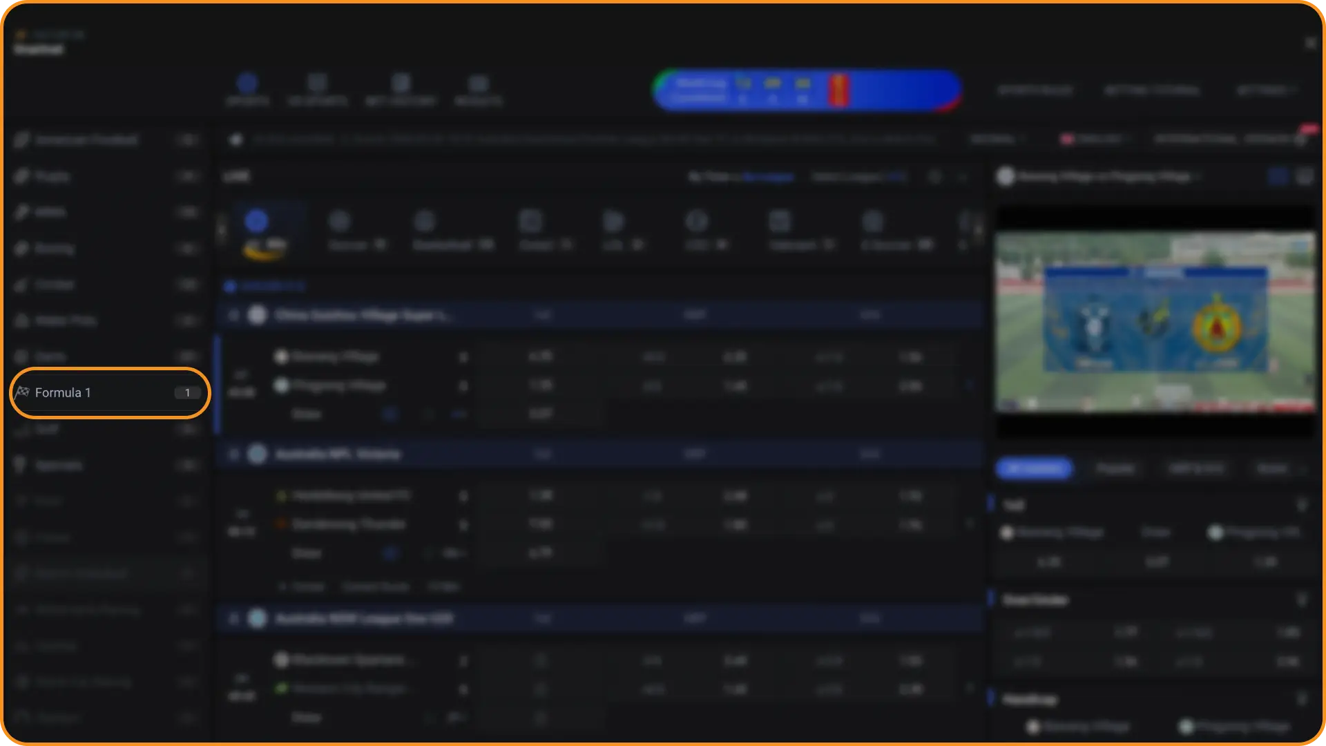 Navigate to Formula 1 markets to explore available race odds for Formula 1.