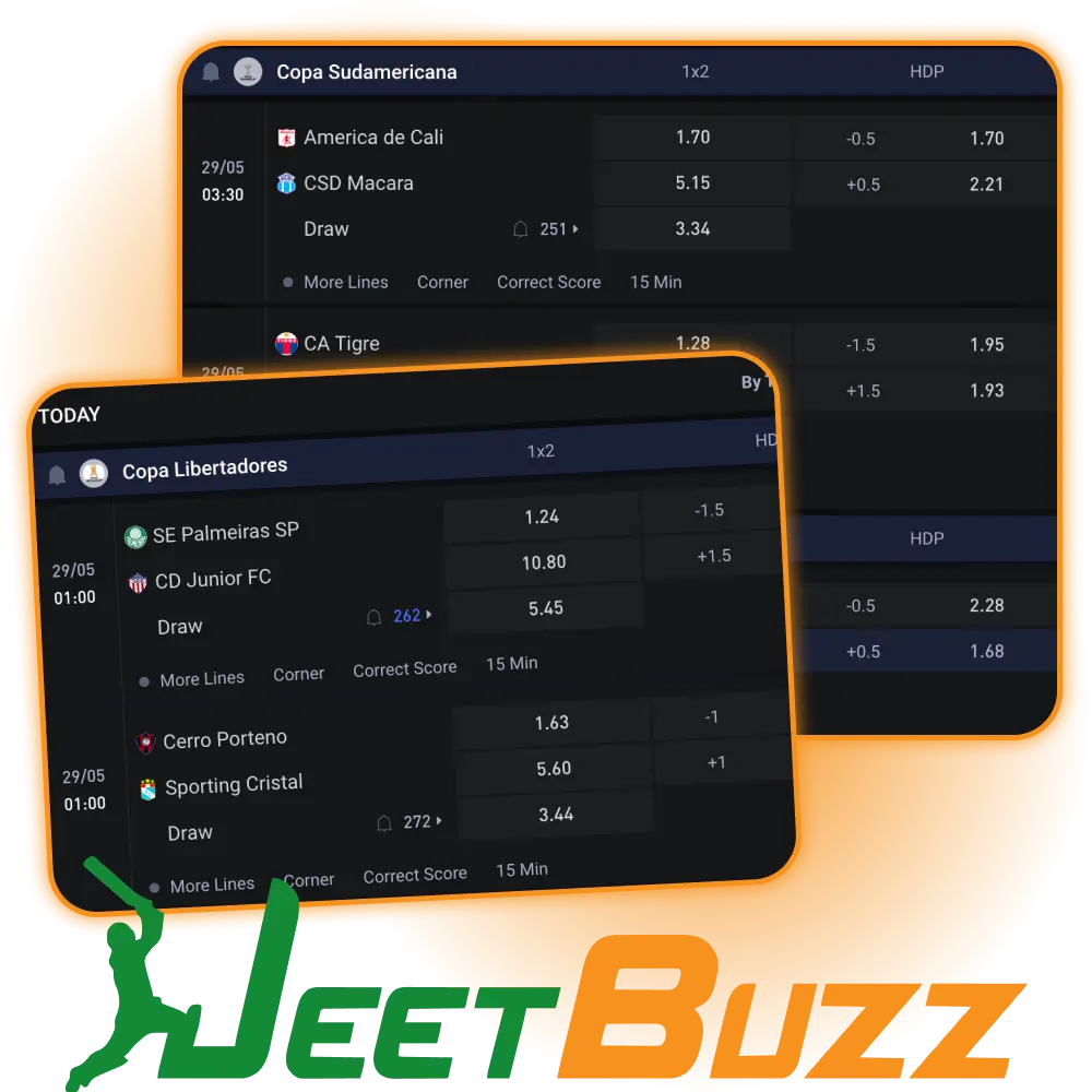 Register on the official platform to start profitable football betting at Jeetbuzz.