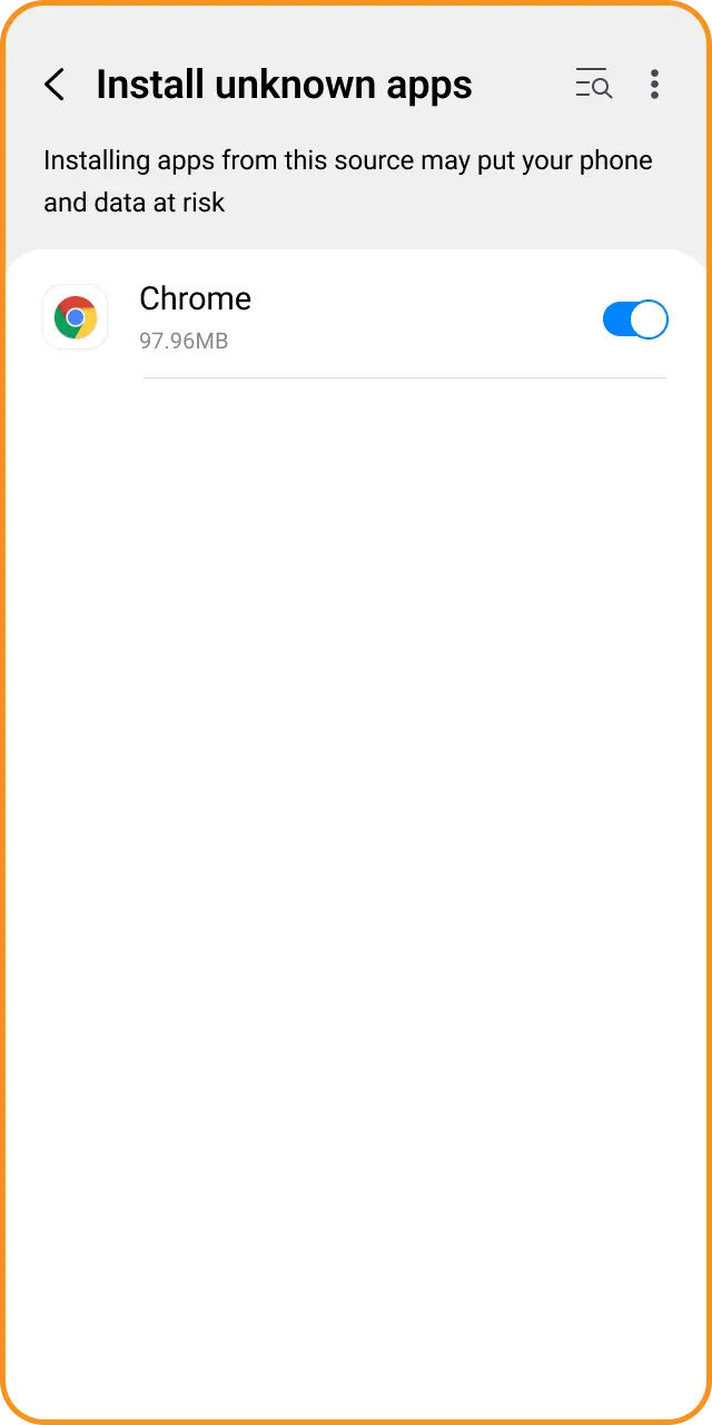 Enable install from unknown sources in your mobile configuration for tennis.
