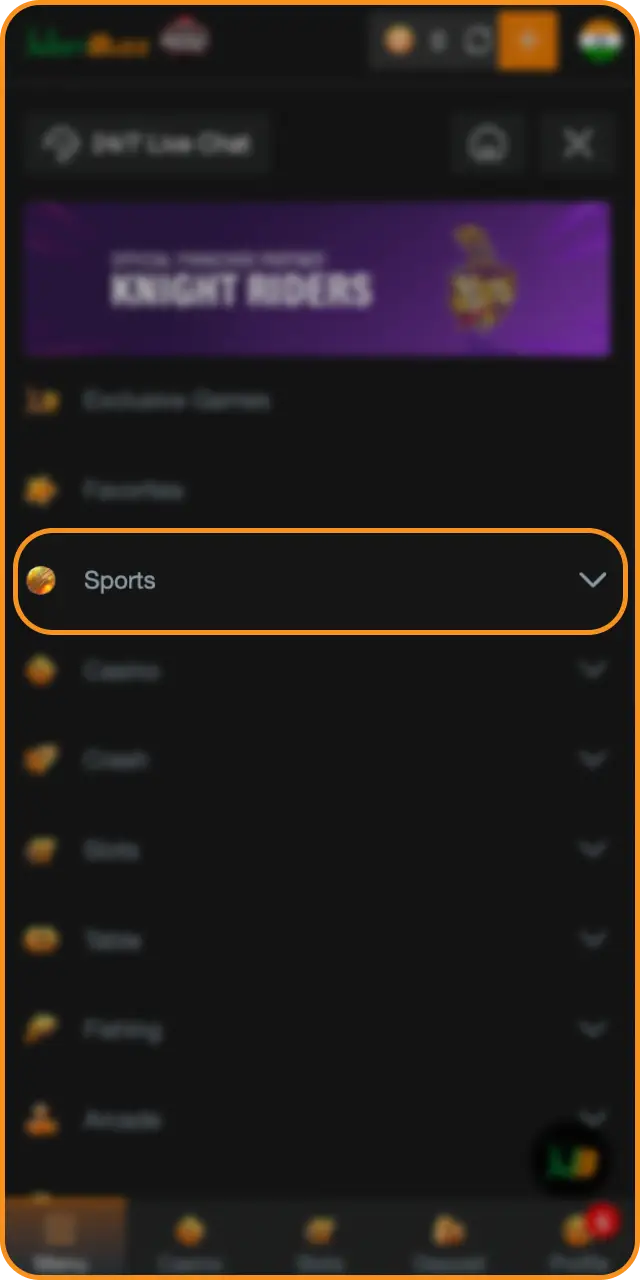 Log in and start betting on tennis matches through the app for tennis.