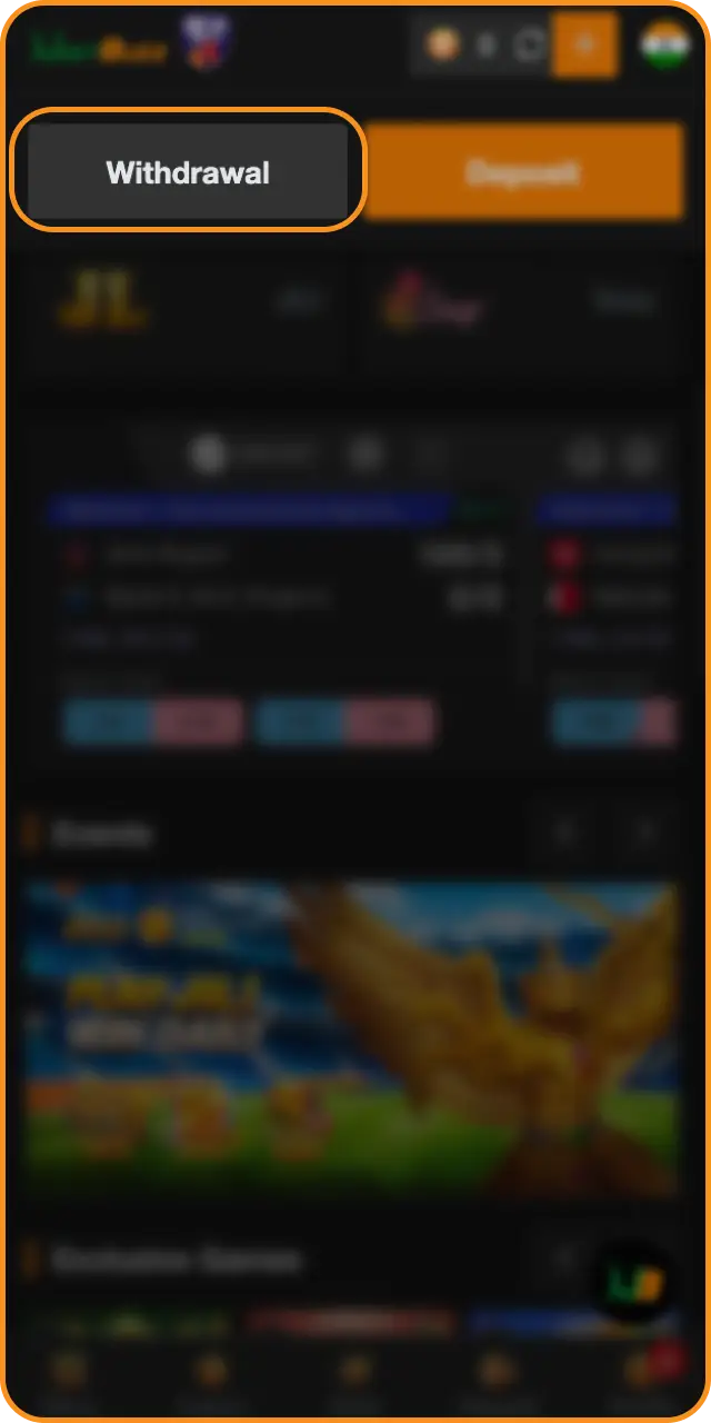 Go to the cashier section inside your active user dashboard for withdrawal.